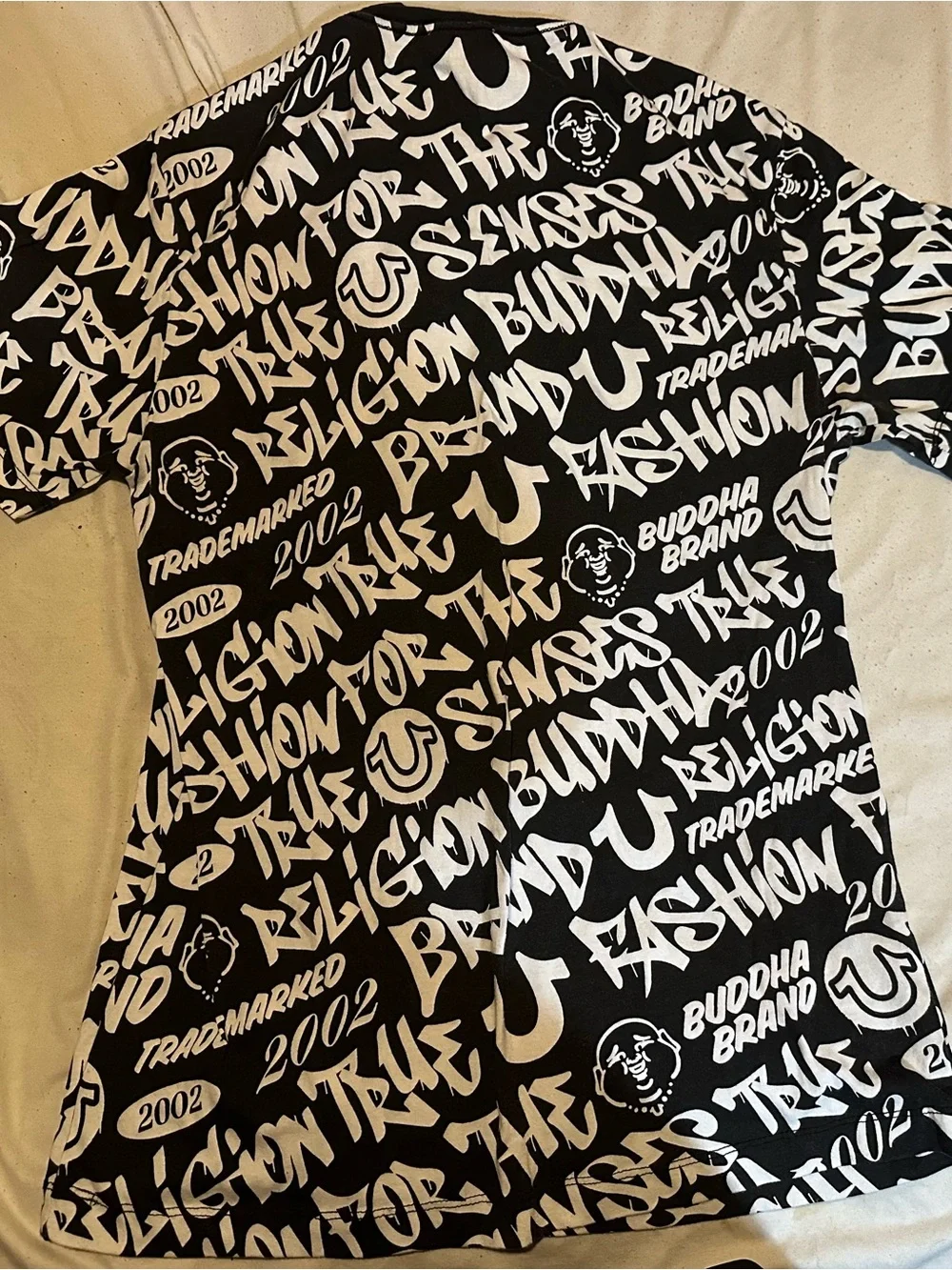 True Religion Black and White Logo Graphic Tee